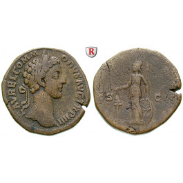 Römische Kaiserzeit, Commodus, Sesterz 179, ss/f.ss