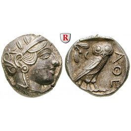 Attika, Athen, Tetradrachme 2. Hälfte 5.Jh. v.Chr., vz