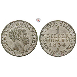 Brandenburg-Preussen, Königreich Preussen, Friedrich Wilhelm III., Silbergroschen 1834, vz-st