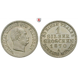 Brandenburg-Preussen, Königreich Preussen, Wilhelm I., Silbergroschen 1870, vz-st