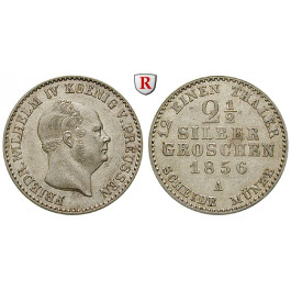 Brandenburg-Preussen, Königreich Preussen, Friedrich Wilhelm IV., 2 1/2 Silbergroschen 1856, ss-vz/vz