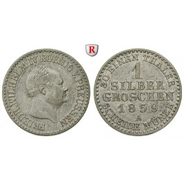 Brandenburg-Preussen, Königreich Preussen, Friedrich Wilhelm IV., Silbergroschen 1859, ss-vz