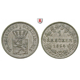 Hessen, Hessen-Darmstadt, Ludwig III., Kreuzer 1864, ss-vz
