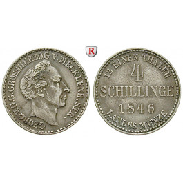 Mecklenburg, Mecklenburg-Strelitz, Georg, 4 Schilling 1846, ss+