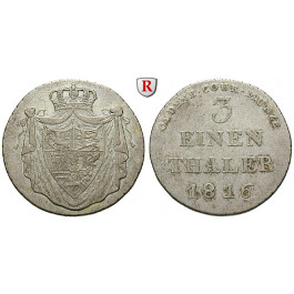 Oldenburg, Peter Friedrich Wilhelm, 1/3 Taler 1816, ss
