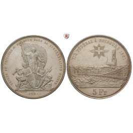Schweiz, Eidgenossenschaft, 5 Franken 1881, ss-vz