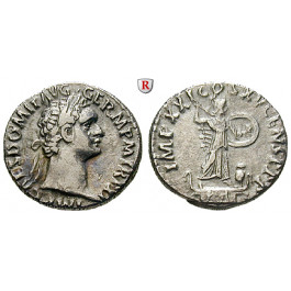 Römische Kaiserzeit, Domitianus, Denar 90-91, ss+