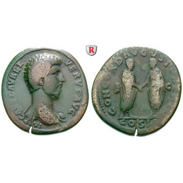 Römische Kaiserzeit, Lucius Verus, Sesterz März-Dez. 161, ss
