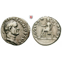 Römische Kaiserzeit, Vespasianus, Denar 69-71, ss+