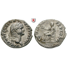 Römische Kaiserzeit, Vespasianus, Denar 75, ss-vz