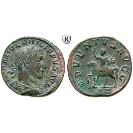 Römische Kaiserzeit, Philippus I., Sesterz 248, ss-vz