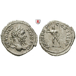 Römische Kaiserzeit, Septimius Severus, Denar 208, vz
