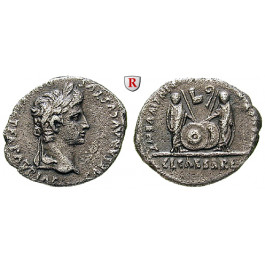 Römische Kaiserzeit, Augustus, Denar 2 v.-4 n.Chr., ss