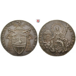 Vatikan, Sede Vacante, Camerlengo Francesco Galeffi, Scudo 1829, ss/ss-vz