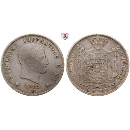 Italien, Königreich, Napoleon I., 5 Lire 1812, ss-vz