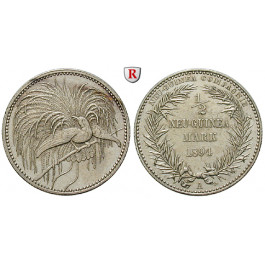 Nebengebiete, Deutsch-Neuguinea, 1/2 Neu-Guinea Mark 1894, Paradiesvogel, A, f.vz, J. 704