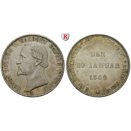 Sachsen, Sachsen-Coburg-Gotha, Ernst II., Vereinstaler 1869, vz/ss-vz