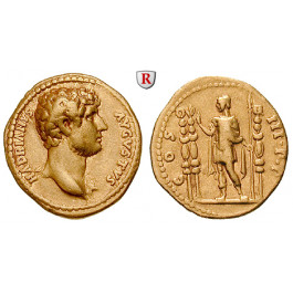 Römische Kaiserzeit, Hadrianus, Aureus 129-130, ss-vz
