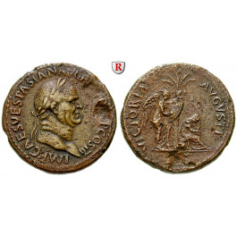 Römische Kaiserzeit, Vespasianus, Sesterz 71, ss