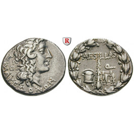 Makedonien-Römische Provinz, Aesillas, Quaestor, Tetradrachme 92-88 v.Chr., ss-vz
