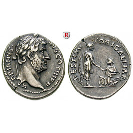 Römische Kaiserzeit, Hadrianus, Denar 134-138, ss-vz