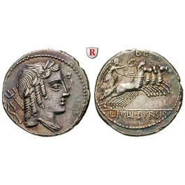 Römische Republik, L. Iulius Bursio, Denar 85 v.Chr., ss+