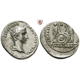 Römische Kaiserzeit, Augustus, Denar 2 v.-4 n.Chr., f.vz