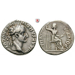 Römische Kaiserzeit, Tiberius, Denar 14-37, ss+
