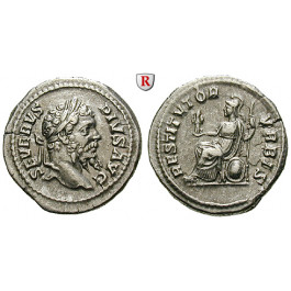 Römische Kaiserzeit, Septimius Severus, Denar 201-210, f.vz