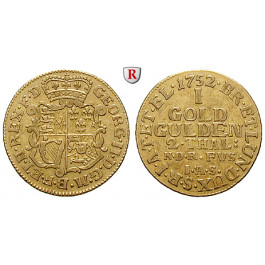 Braunschweig, Braunschweig-Calenberg-Hannover, Georg II., Goldgulden (2 Taler) 1752, ss+