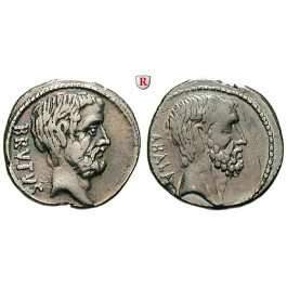 Römische Republik, M. Junius Brutus, Denar 54 v.Chr., ss+
