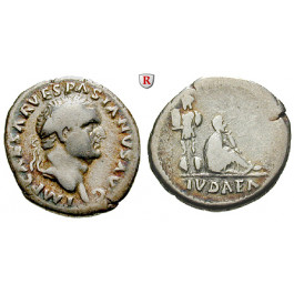Römische Kaiserzeit, Vespasianus, Denar 69-71, ss