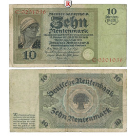 Deutsche Rentenbank 1923-1937, 10 Rentenmark 03.07.1925, III, Rb. 163