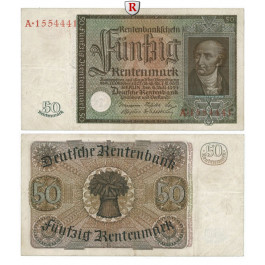 Deutsche Rentenbank 1923-1937, 50 Rentenmark 06.07.1934, III, Rb. 165