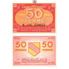 Kleingeldscheine der Landesregierungen, 50 Pfennig 1947, I-, Rb. 210