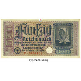 Besatzungsausgaben des 2. Weltkrieges 1939-1945, Reichskreditkasse, 50 Reichsmark o.D., I, Rb. 555