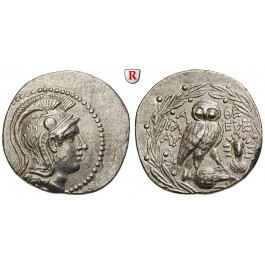 Attika, Athen, Tetradrachme Dez.138- Jan.137 v.Chr., ss-vz/vz
