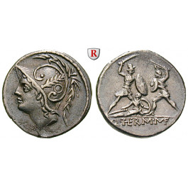 Römische Republik, Q. Minucius Thermus, Denar 103 v.Chr., vz