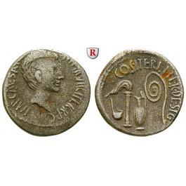 Römische Republik, Octavian, Denar 37 v.Chr., ss