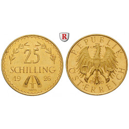 Österreich, 1. Republik, 25 Schilling 1926, 5,29 g fein, vz