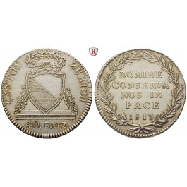 Schweiz, Zürich, 40 Batzen 1813, ss-vz