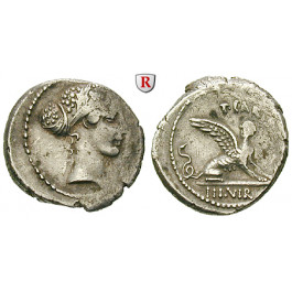 Römische Republik, T. Carisius, Denar 46 v.Chr., f.ss