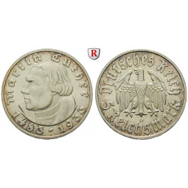 Drittes Reich, 5 Reichsmark 1933, Luther, D, vz-st, J. 353