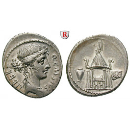 Römische Republik, Q. Cassius Longinus, Denar 55 v.Chr., vz