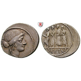 Römische Republik, M. Junius Brutus, Denar, vz/ss-vz