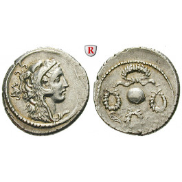 Römische Republik, Faustus Cornelius Sulla, Denar 56 v.Chr., vz/ss-vz
