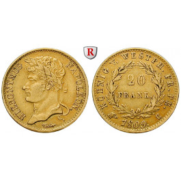 Westfalen, Königreich, Hieronymus Napoleon, 20 Franken 1809, ss+
