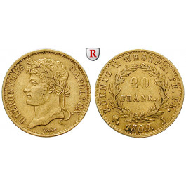 Westfalen, Königreich, Hieronymus Napoleon, 20 Franken 1809, ss-vz