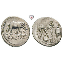 Römische Republik, Caius Iulius Caesar, Denar 49-48 v.Chr., vz+/vz