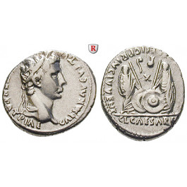Römische Kaiserzeit, Augustus, Denar 2 v.-4 n.Chr., ss+